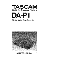 Tascam DA-P1 - Owners Manual